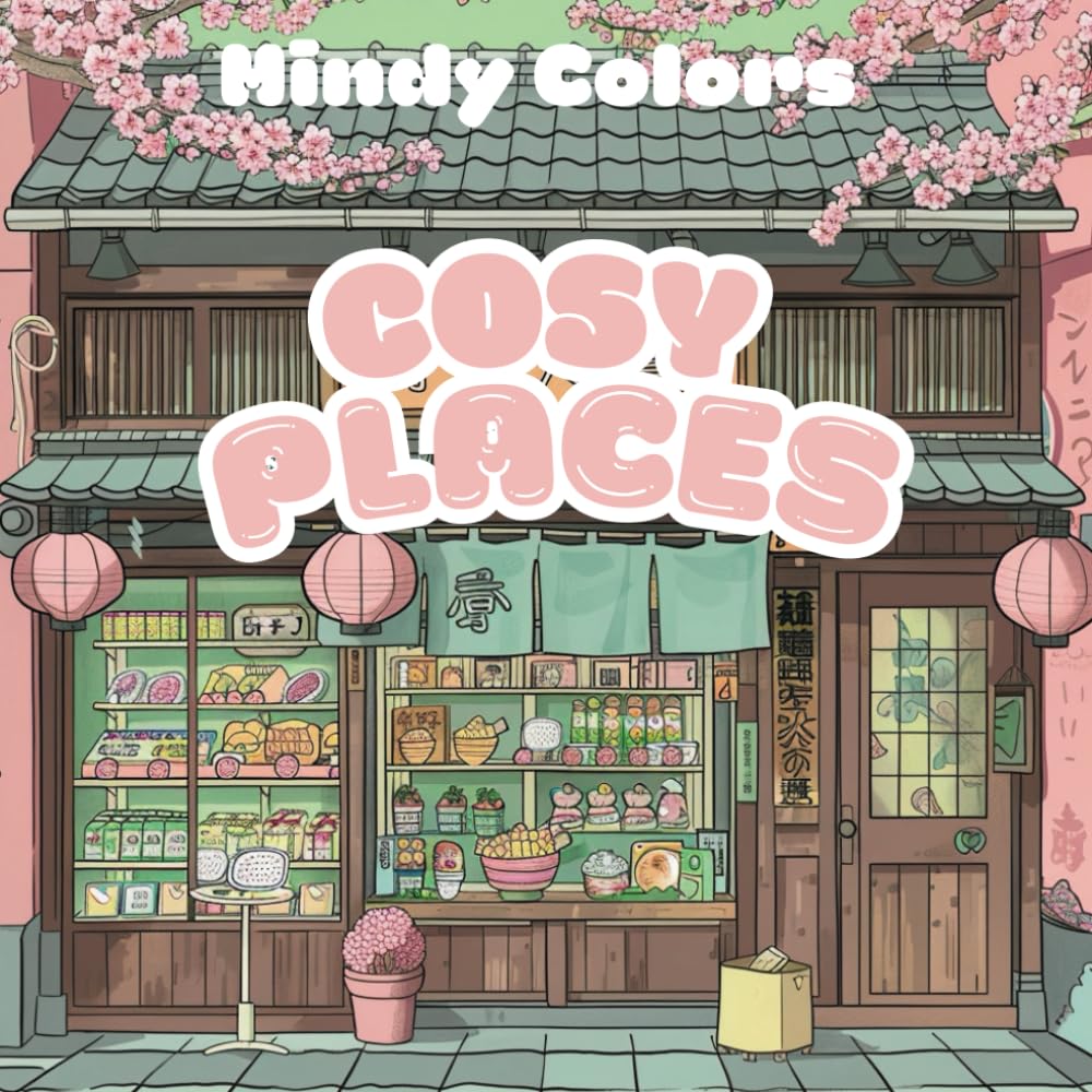 Libro: Cosy Places: Coloring Book for Adults and Teens, Super Cute Designs of Cozy Spaces for Relaxation