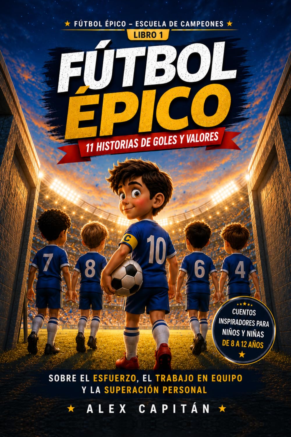 Fútbol Épico — 11 Historias de Goles y Valores: Cuentos Inspiradores para Niños sobre el Esfuerzo, el Trabajo en Equipo y la Superación Personal (Edad 8-12 años) (Fútbol Épico — Escuela de Campeones)