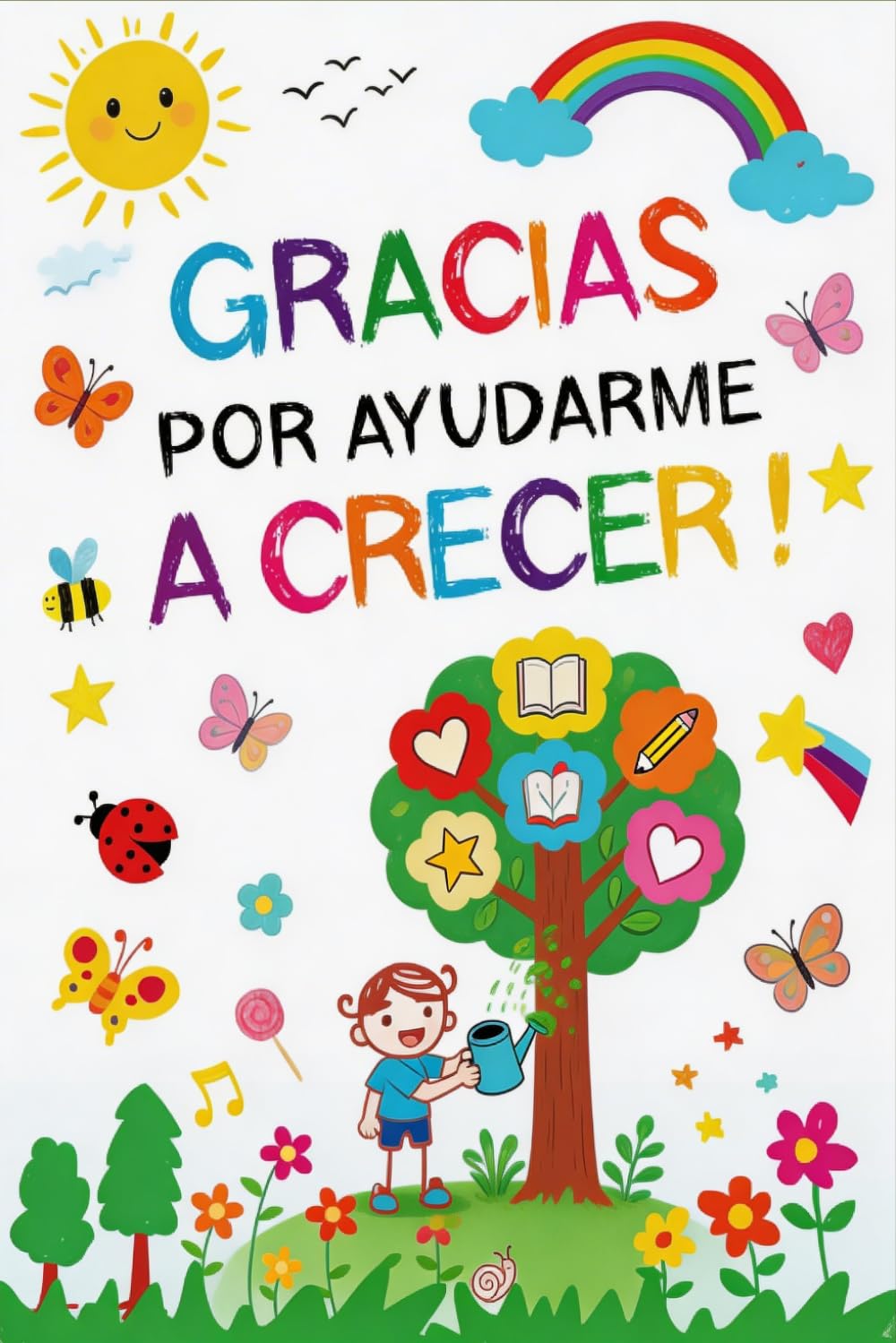 Libro: Gracias por ayudarme a crecer: Cuaderno regalo para profesora de primaria e infantil, cuaderno de notas idea de regalo para Navidad o fin de curso