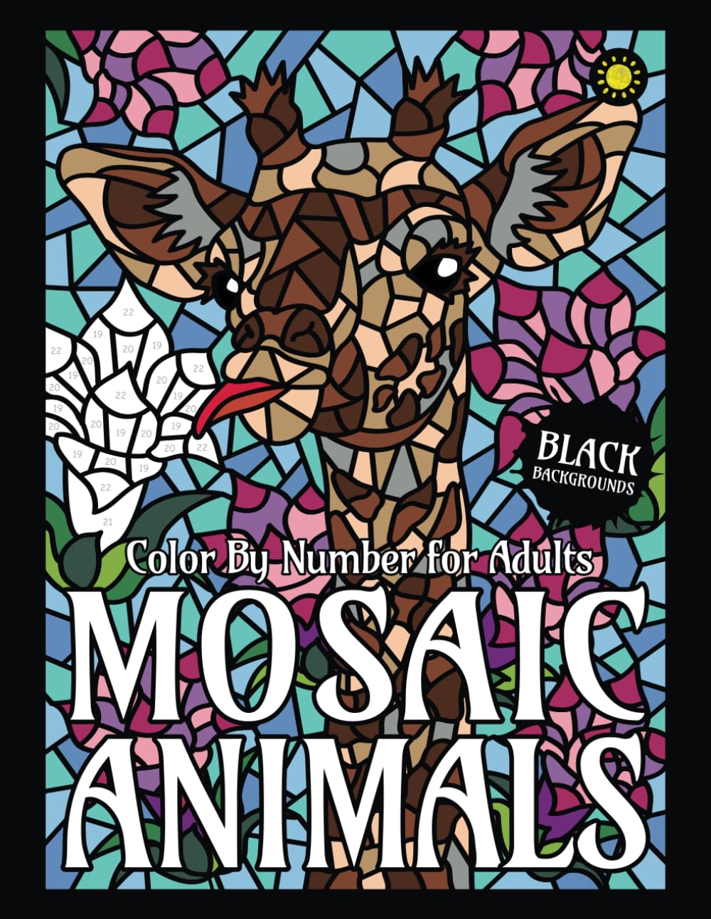 Libro: Mosaic Animals Color By Number for Adults (BLACK backgrounds): Activity Coloring Book for Adults Relaxation and Stress Relief