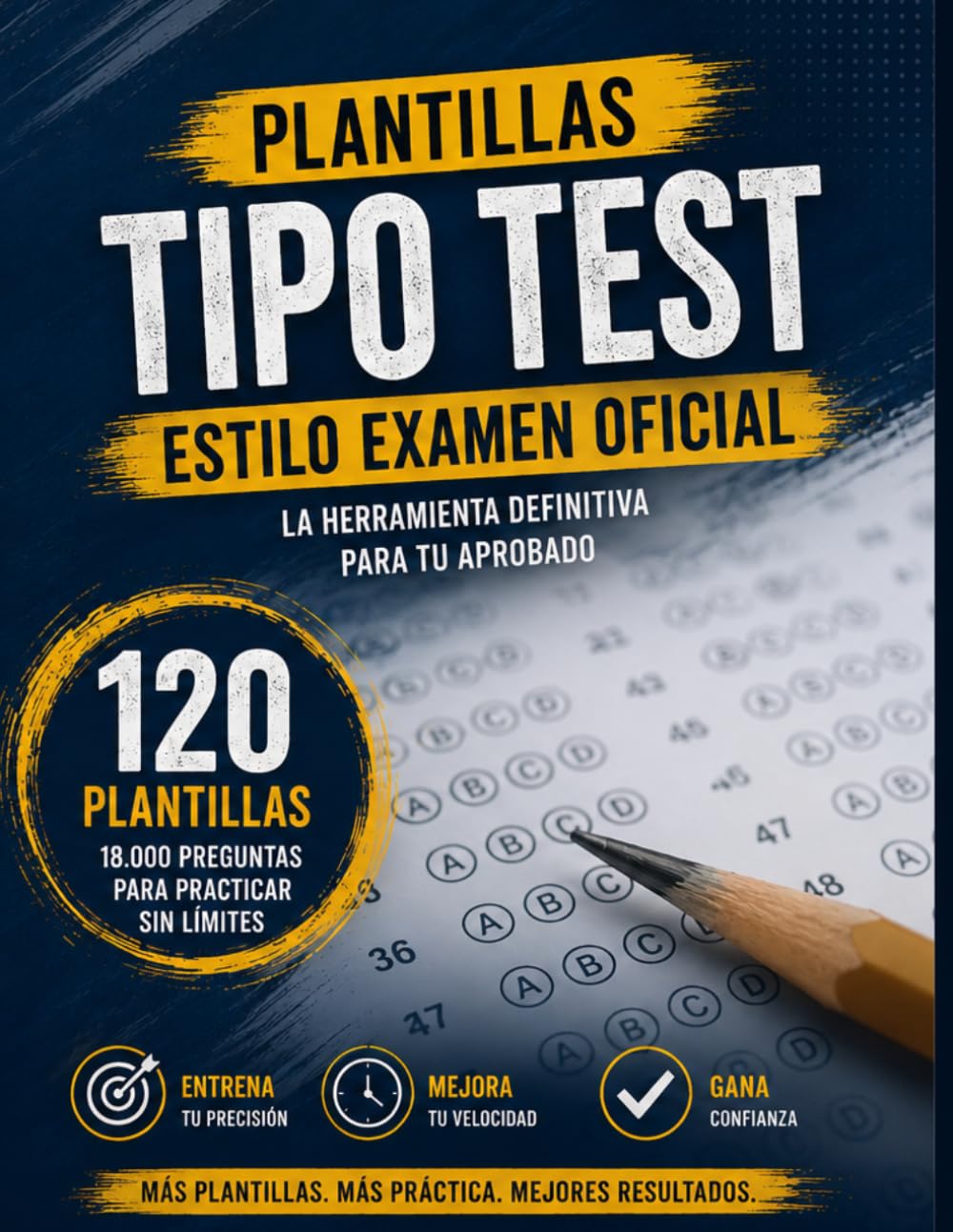 Libro: PLANTILLAS TIPO TEST PARA OPOSICIONES: 150 preguntas + 4 de reserva | Formato oficial de examen | Entrena como en la prueba real