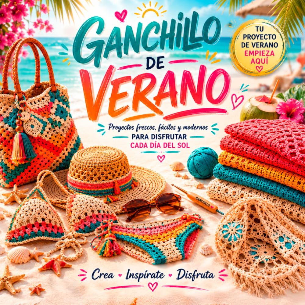 Libro: Ganchillo de Verano: Tops, Bolsos y Accesorios de Ganchillo: Patrones Crochet de Verano para Crear Piezas Frescas y Modernas