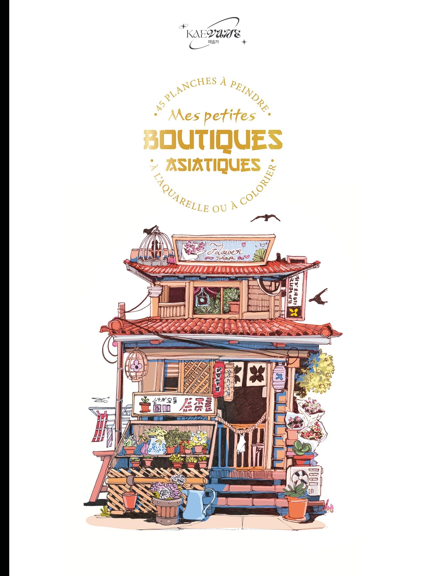 Libro: Mes petites boutiques japonaises: 45 planches à peindre à l'aquarelle ou à colorier