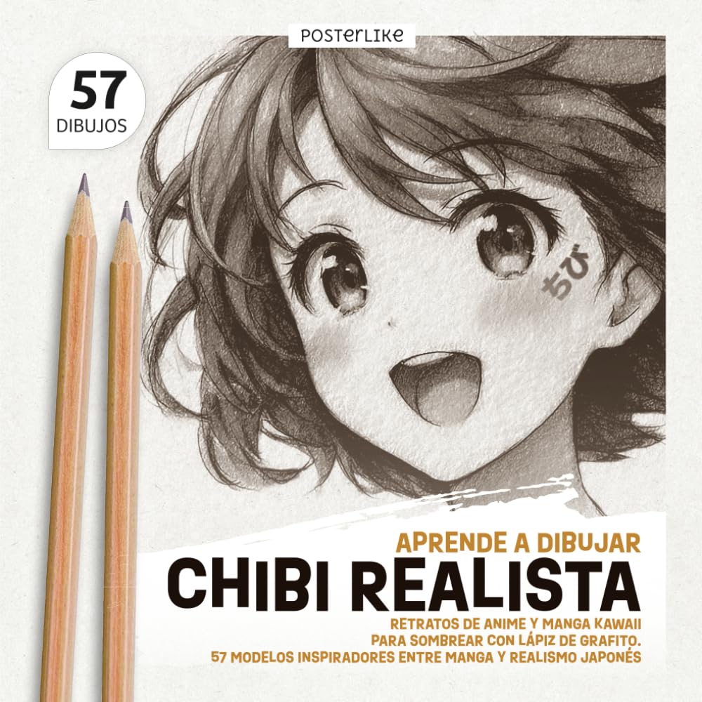 Libro: Aprende a Dibujar Chibi Realista: Retratos de Anime y Manga Kawaii para Sombrear con Lápiz de Grafito. 57 Modelos Inspiradores entre Manga y Realismo ... Colección Artística de Dibujo Japonés)