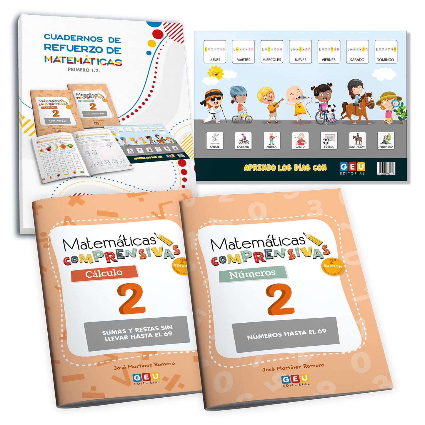 Libro: Pack cuadernos de refuerzo de matemáticas, Primero 1.2