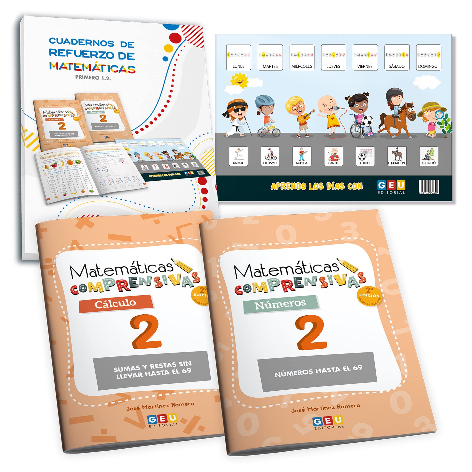Libro: Pack cuadernos de refuerzo de matemáticas, Primero 1.2