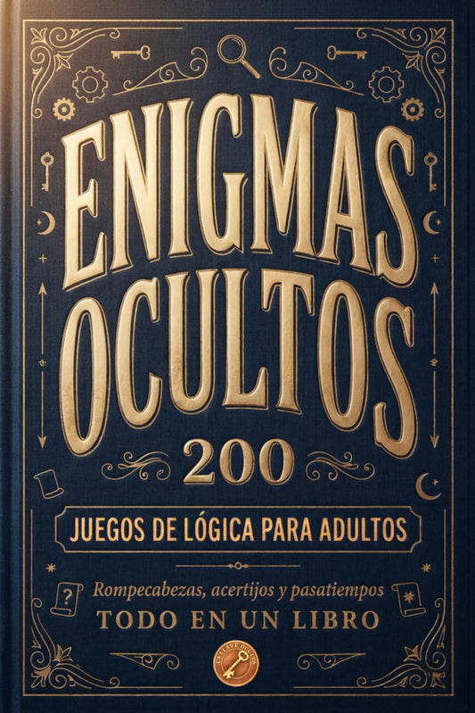 Enigmas ocultos - 200 juegos de lógica para adultos. Rompecabezas, acertijos y pasatiempos, todo en un libro: Un regalo original para hombres y mujeres que creen saberlo todo. ¿Aceptas el reto?