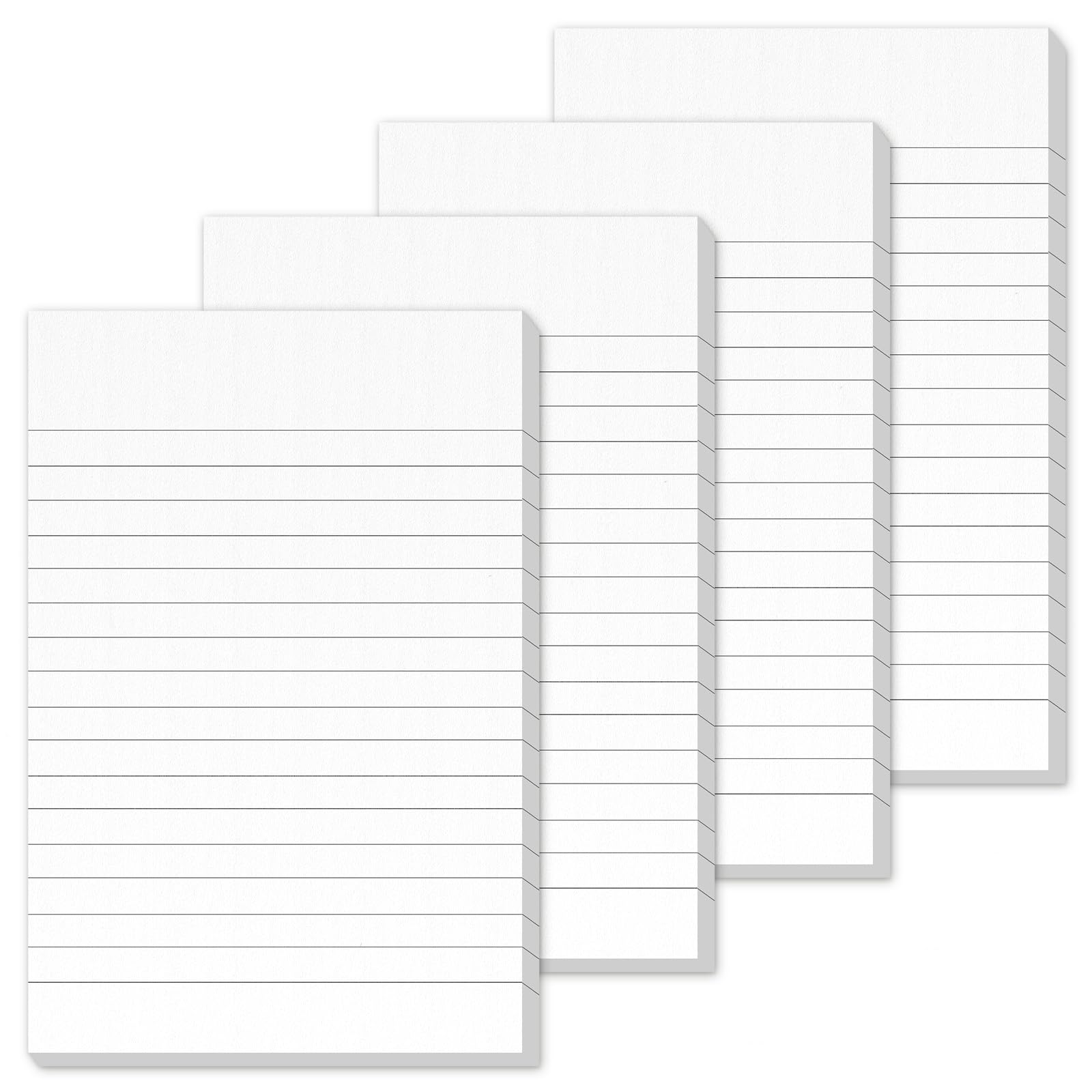 Libro: Bloc de notas A6 rayado desprendible 4 unidades, blocs de notas A6 en blanco, bloc de escritura rayado A6, blocs de notas cuadriculados, pequeño DIN A6, bloc de escritura, mini bloc de notas, bloc DIN