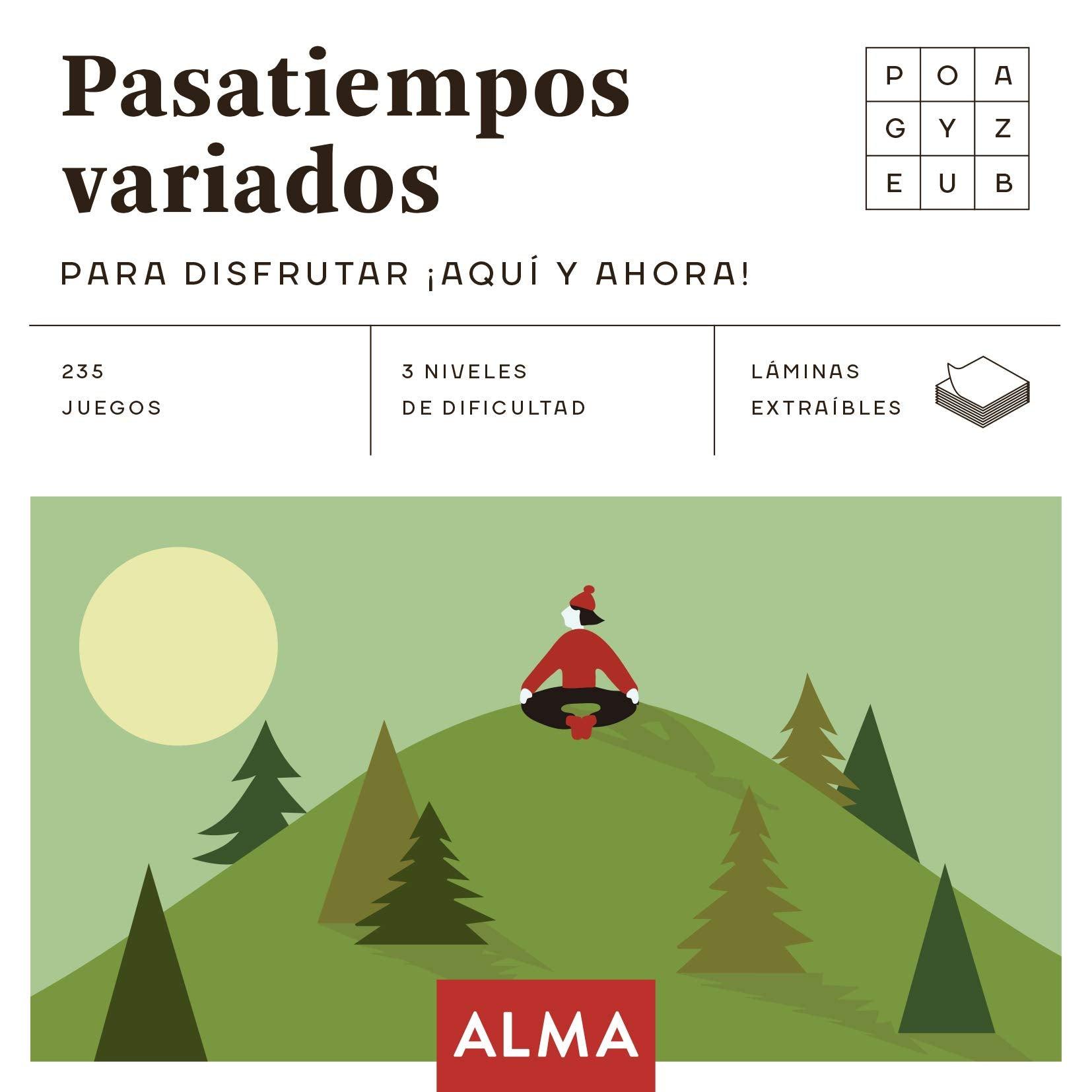 Libro: Pasatiempos variados para disfrutar ¡Aquí y ahora!: 25 (Cuadrados de diversión)