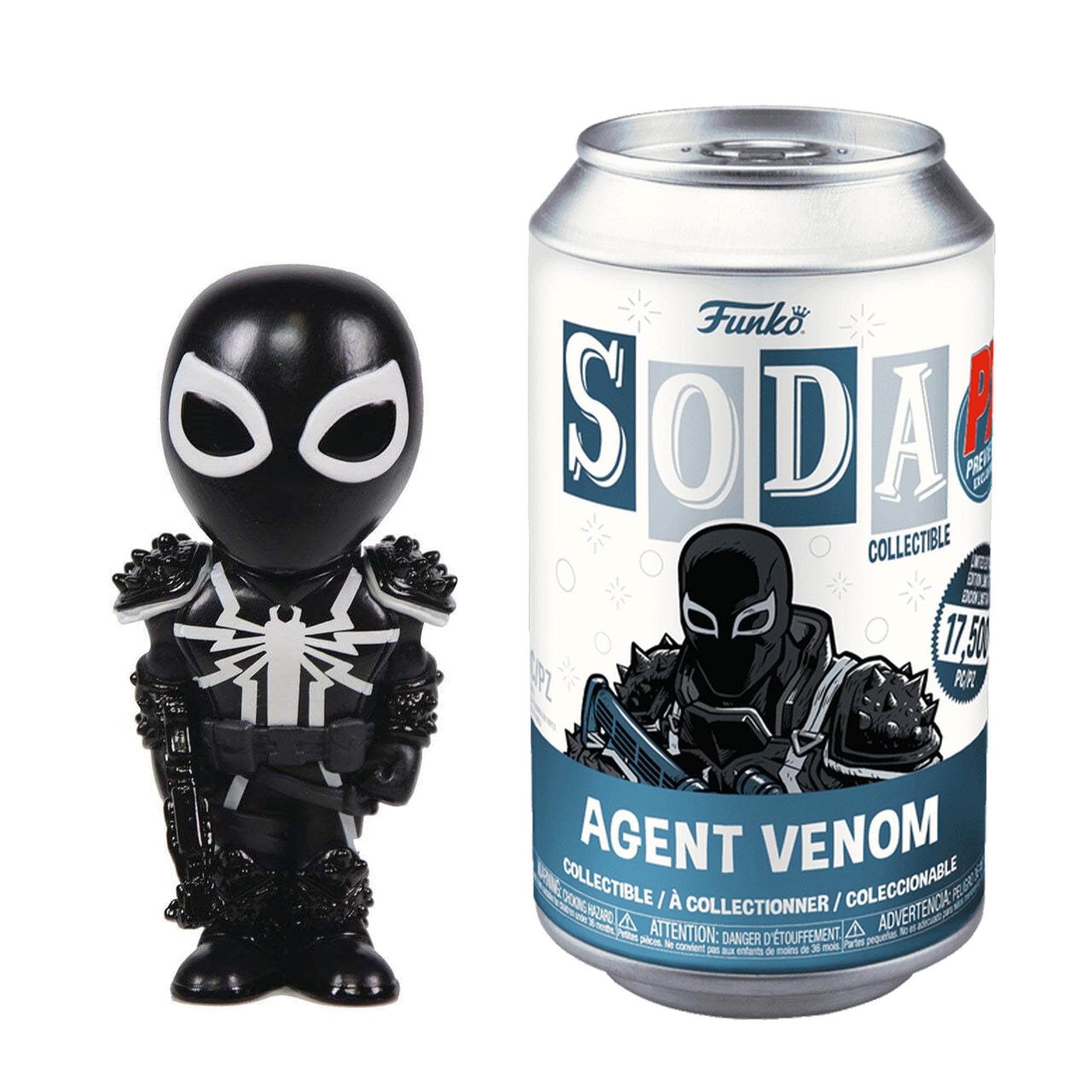 Funko Pop: San Diego Previews Exclusivo 2023 Vinyl Soda: Agent Venom with Chase PX Figura de Vinilo