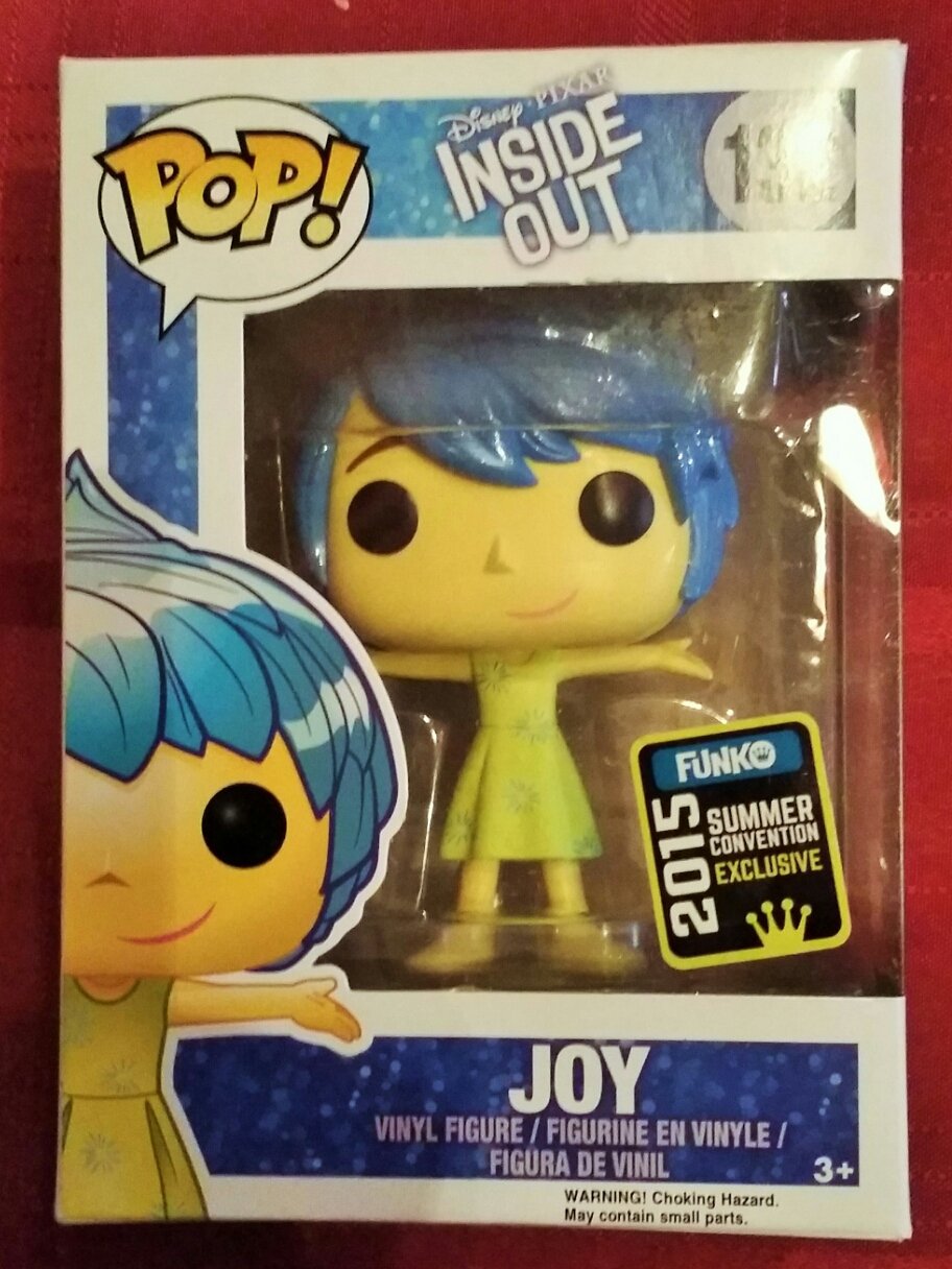 Funko Pop: Disney Pixar Inside Out #132 Joy Pop Figura 2015 Convención de Verano Exclusivo by FunKo