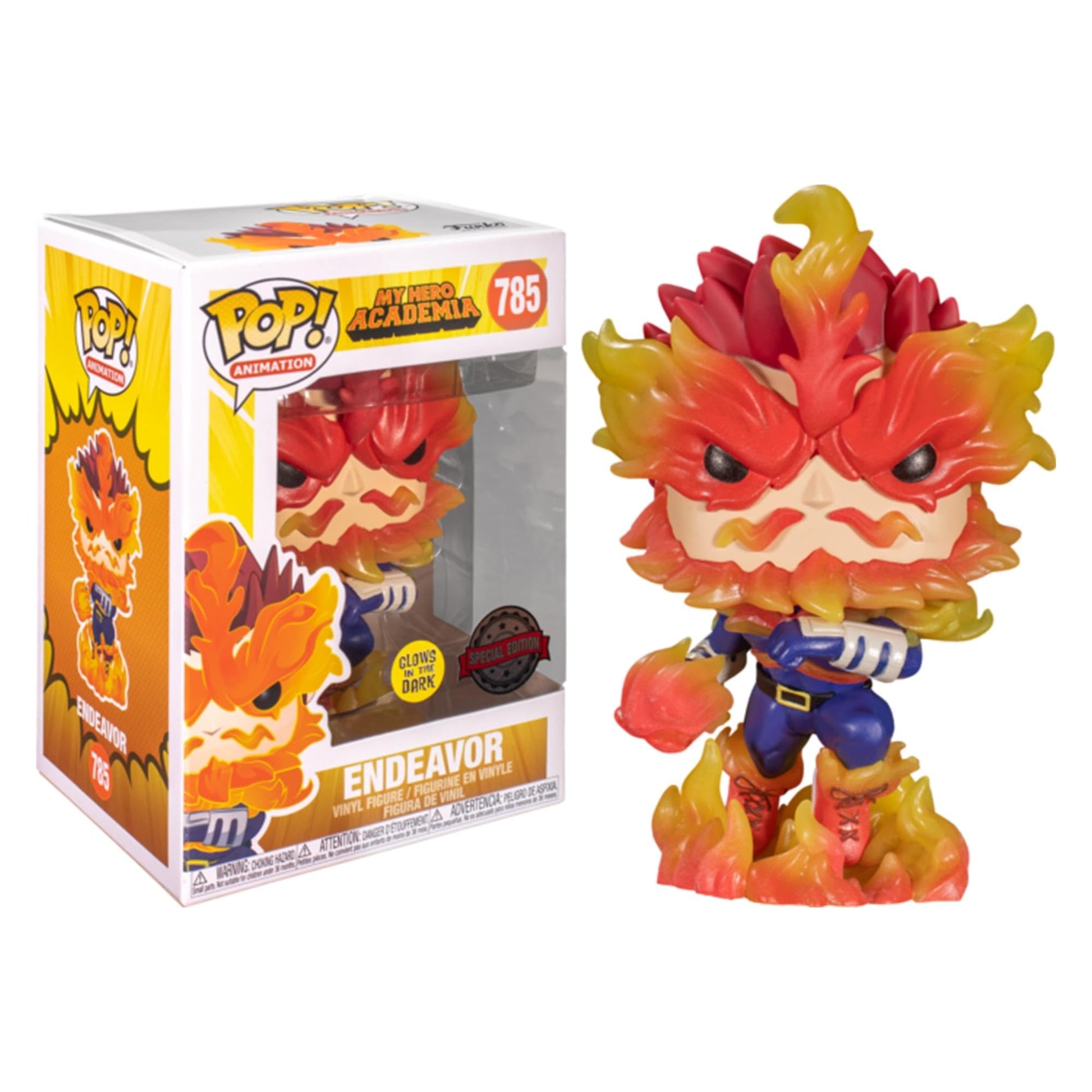 Funko Pop! Animación: Mi Academia de Héroes - Endeavor (Brilla en la Oscuridad), Exclusivo Amazon