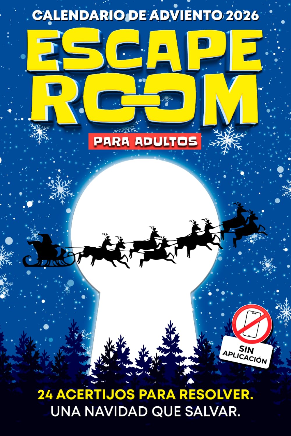 Libro: Calendario de Adviento Escape Room para Adultos: Libro navideño de acertijos con 24 desafíos que resuelves directamente en la página, sin apps (Spanish Edition)