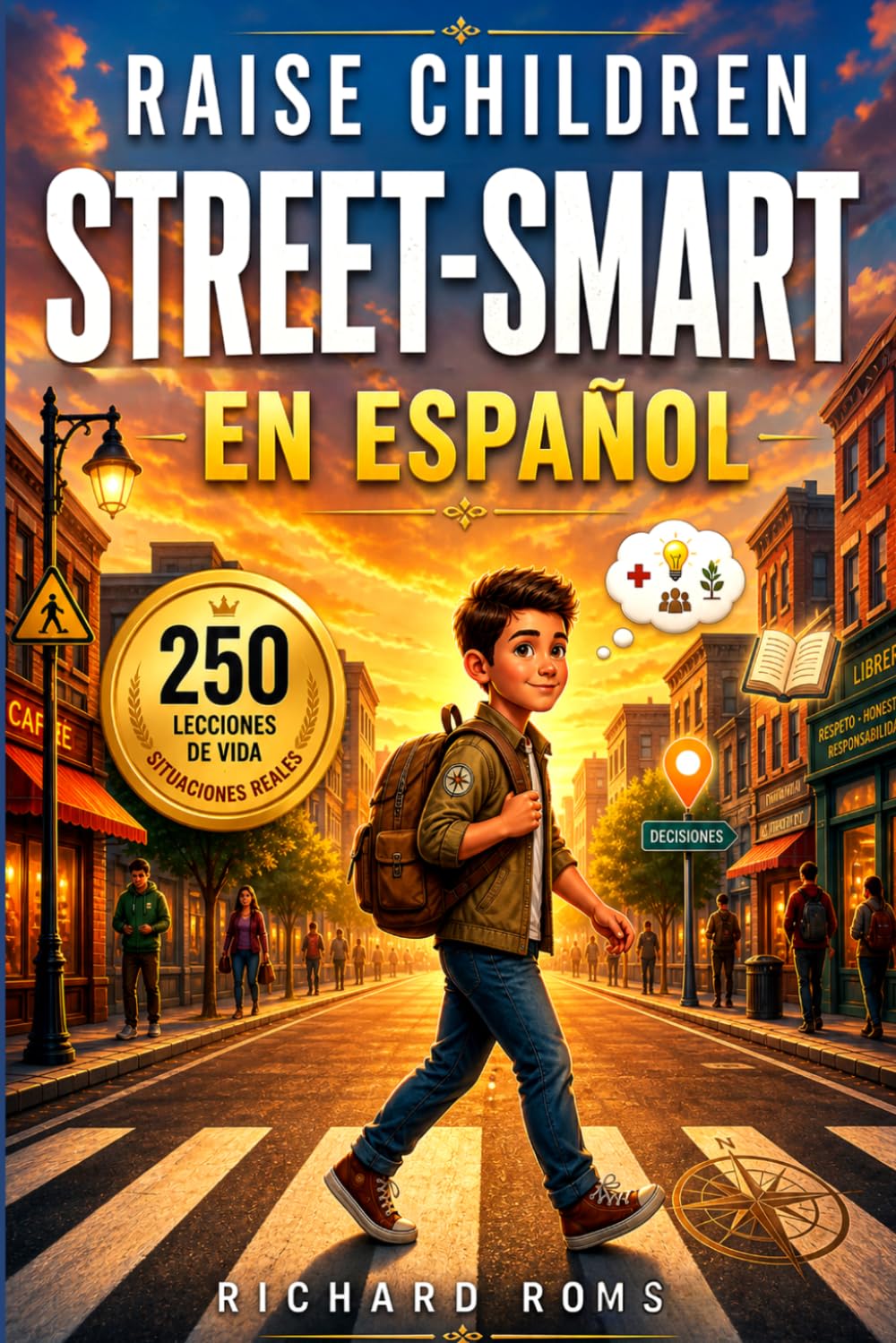 Raise Children Street-Smart En Español: 250 lecciones poderosas y situaciones reales para formar niños seguros. Mantente alerta, evita engaños y toma decisiones más inteligentes en el mundo real