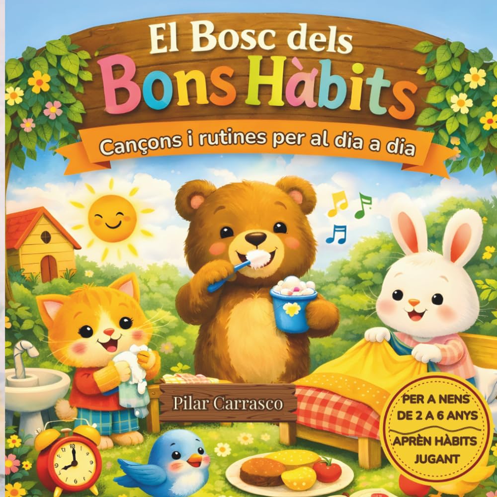 Libro: El Bosc dels Bons Hàbits. Cançons i rutines per al dia a dia: Conte infantil en català amb rimes perquè nens i nenes aprenguin rutines i hàbits ... De 3 a 6 anys. Preescolar (Catalan Edition)