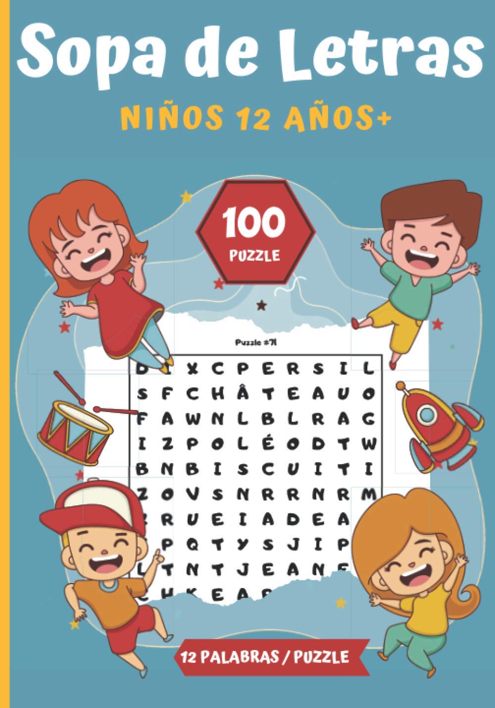 Libro: Sopa de Letras Niños 12 años+: Pasatiempos para niños - juegos de letras educativos |100 Puzzle letras grandes|Para las vacaciones o el tiempo libre | idea del regalo