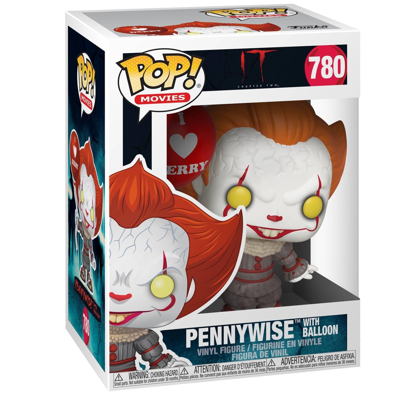 Funko Pop! Películas: It 2 - Pennywise with Balloon, Multicolor, us one-Size