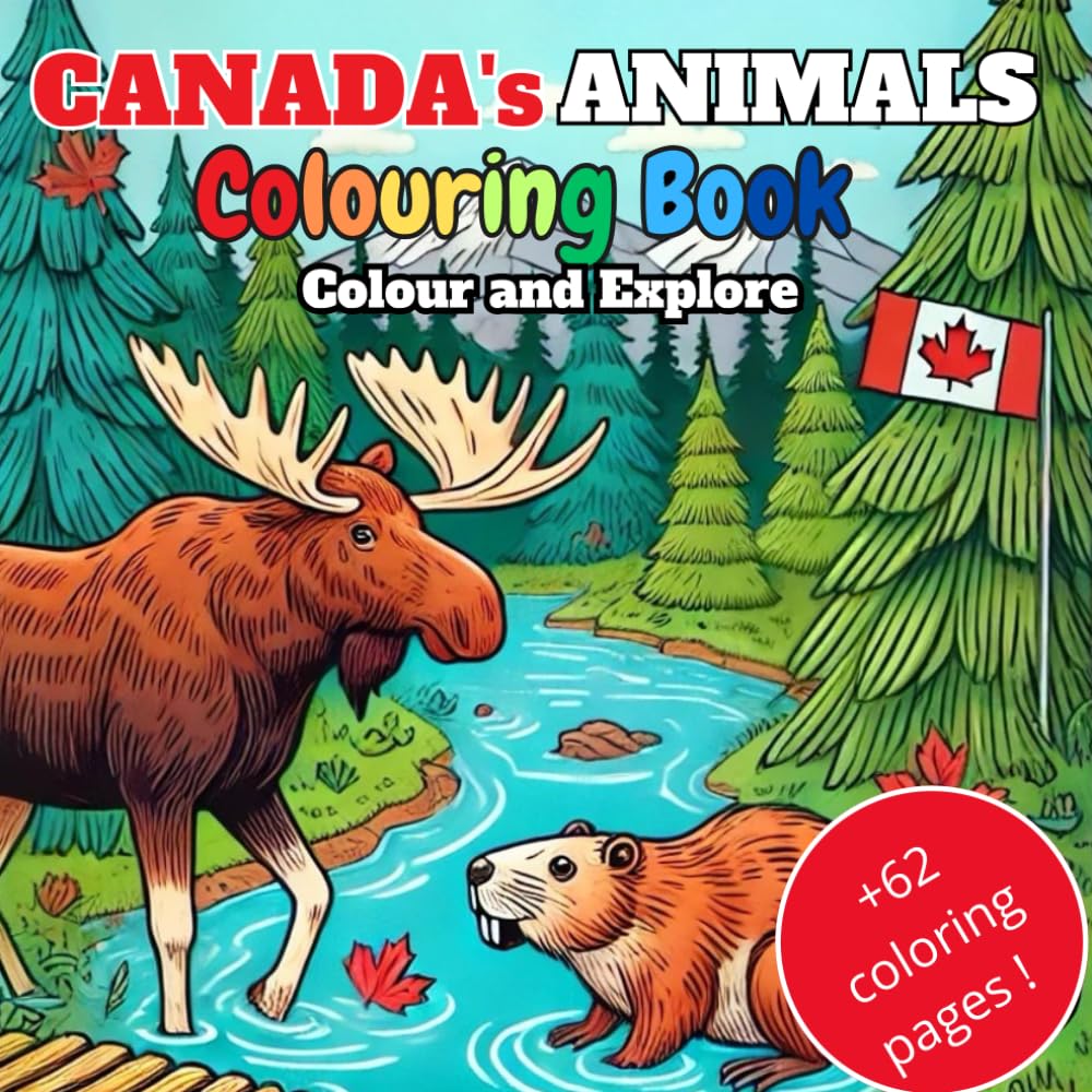 Libro: Canada's Animals Colouring Book for Kids: Colour and Explore