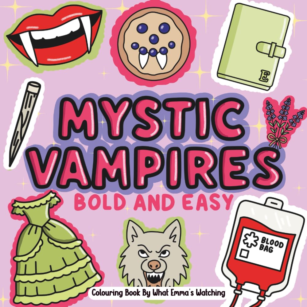 Libro: Mystic Vampires Bold And Easy Colouring Book: Detail Practice / Easy Colouring (Colouring Detail Practice Books)