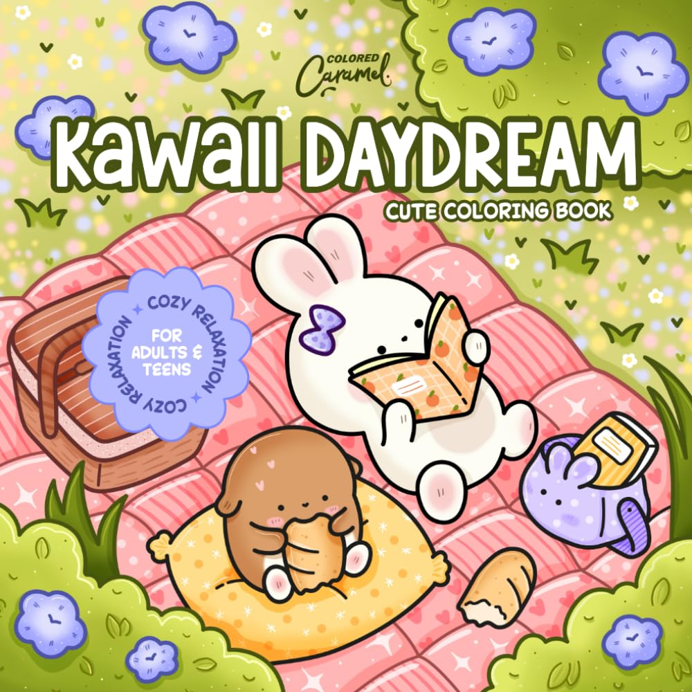 Libro: Kawaii Daydream Cute Coloring Book: Cozy Relaxation for Adults and Teens