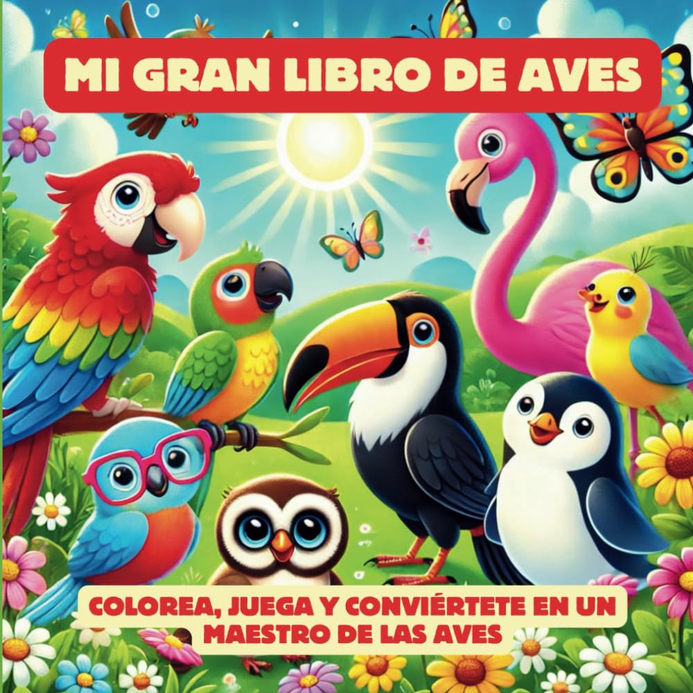 Libro: Mi gran libro de aves: Colorea, juega y conviértete en un maestro de las aves (Spanish Edition)