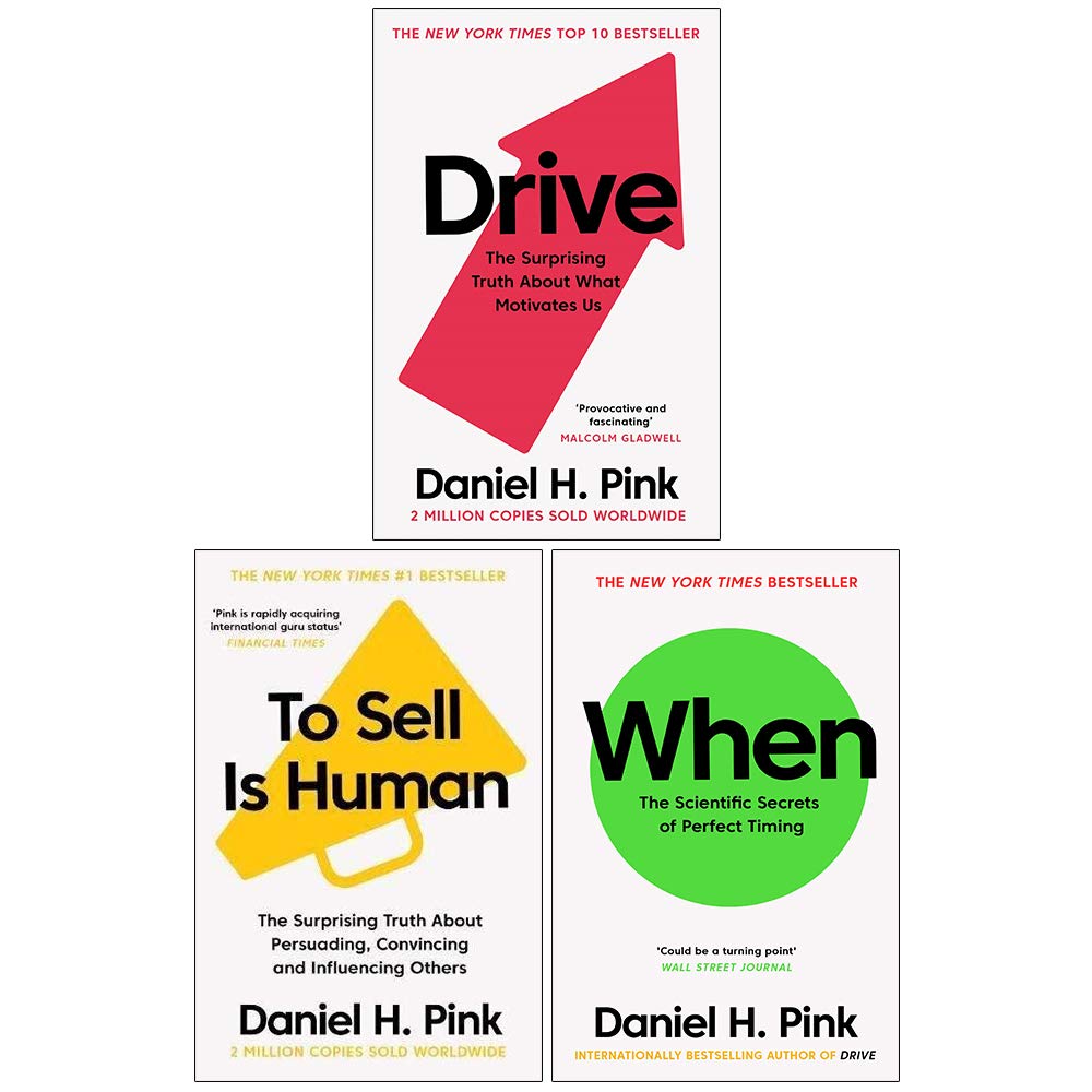 Libro: Daniel H. Pink The Surprising Truth 3 Books Collection Set (When: The Scientific Secrets of Perfect Timing ,Drive: The Surprising Truth About What Motivates Us, To Sell is Human )
