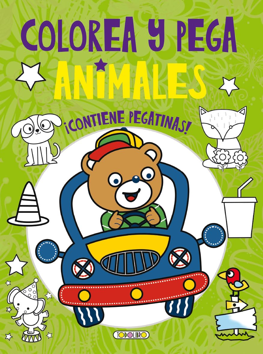 Colorea y pega animales 2
