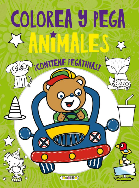 Colorea y pega animales 2