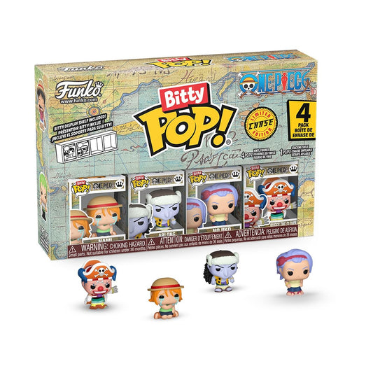 Funko Bitty Pop! One Piece - Nami, Arlong, Nojiko, and A Surprise Mystery Mini Figura - 0.9 Pulgadas () Coleccionable - Stackable Display Shelf Included