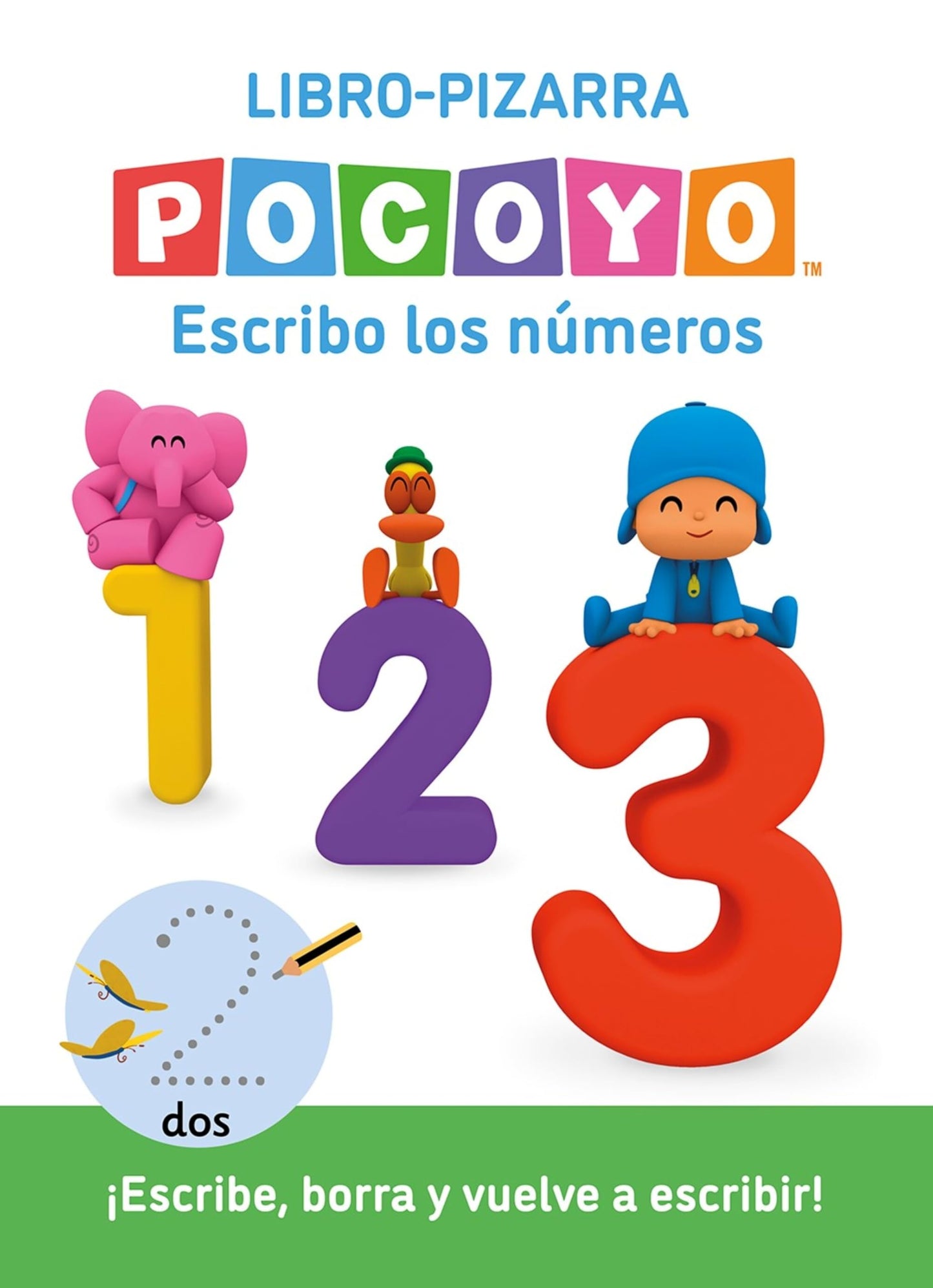Libro: Pocoyó. Lectoescritura - Escribo los números (Libro-pizarra): ¡Escribe, borra y vuelve a escribir!