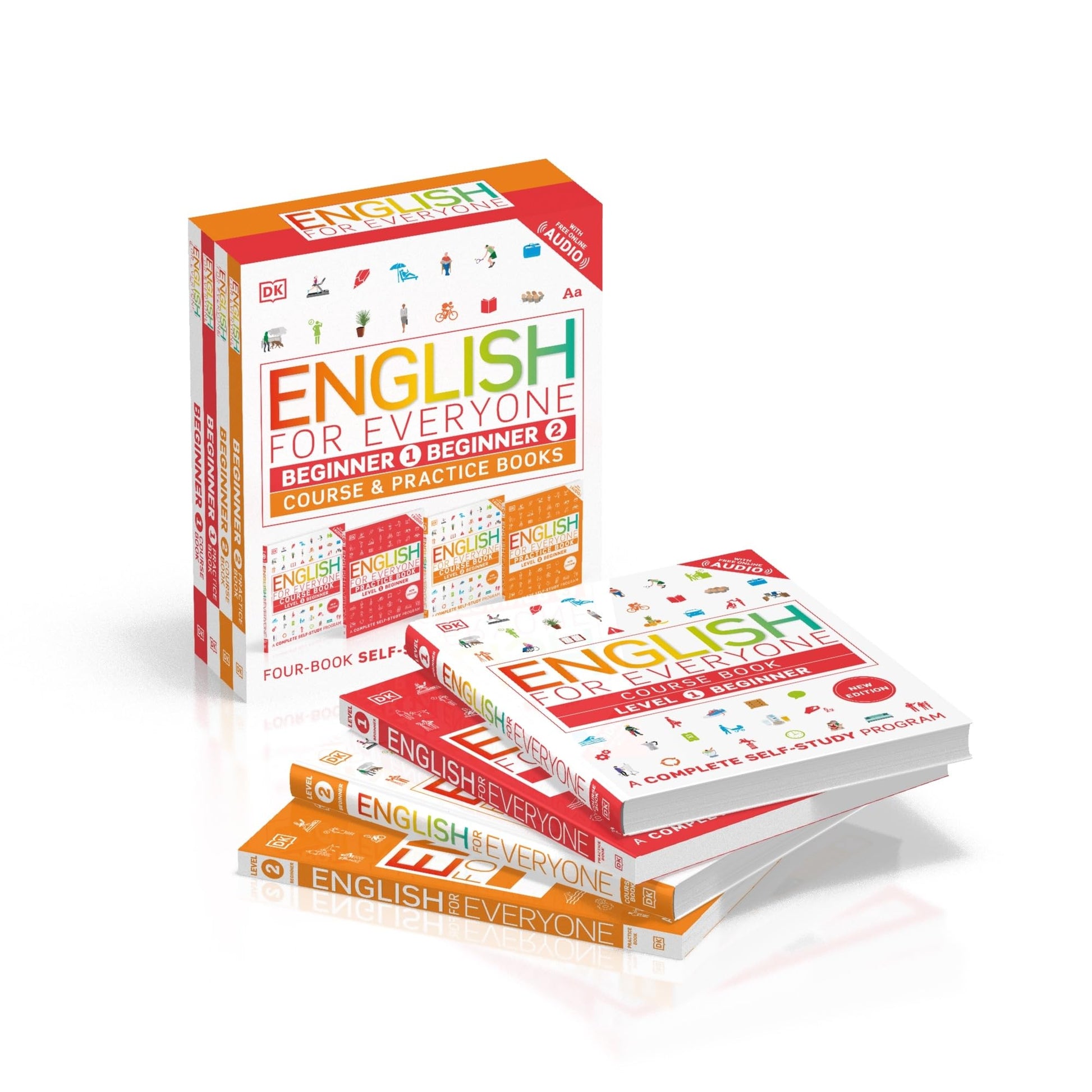 Libro: English for Everyone: Beginner Box Set - Level 1 & 2: ESL for Adults, an Interactive Course to Learning English