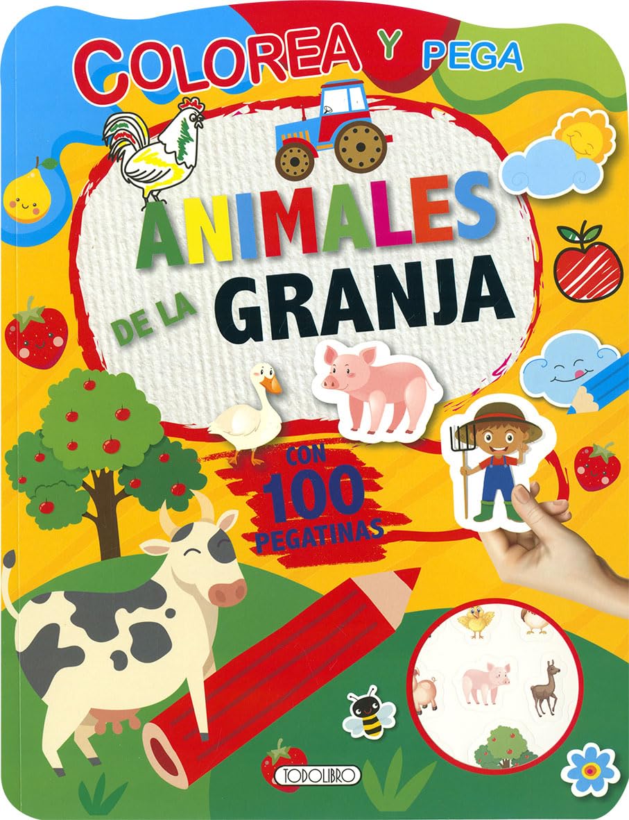 Libro: Animales de la granja (100 pegatinas)