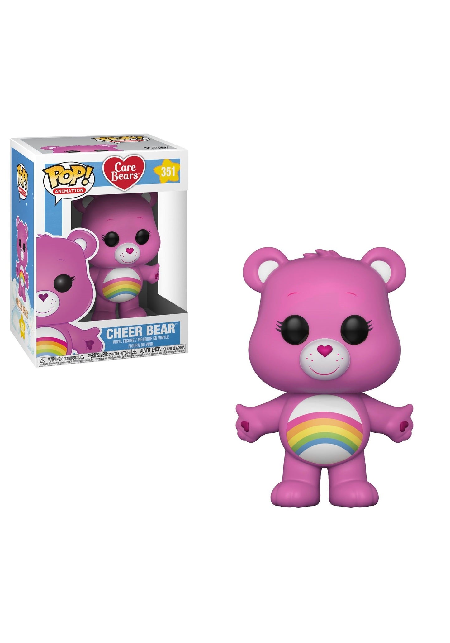 Funko Pop! Animación: Care Bears Cheer Bear (Styles May Vary) Collectible Figura, Multicolor