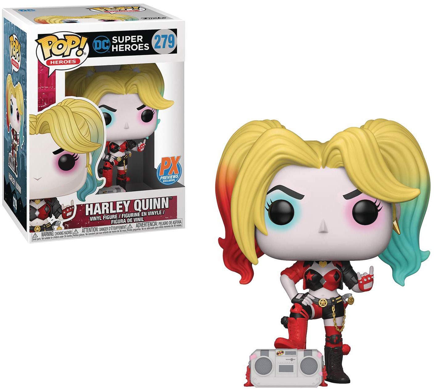 Funko Pop: DC Comics Funko Pop! Heroes Harley Quinn Exclusivo Figura de Vinilo #279 [Boombox]