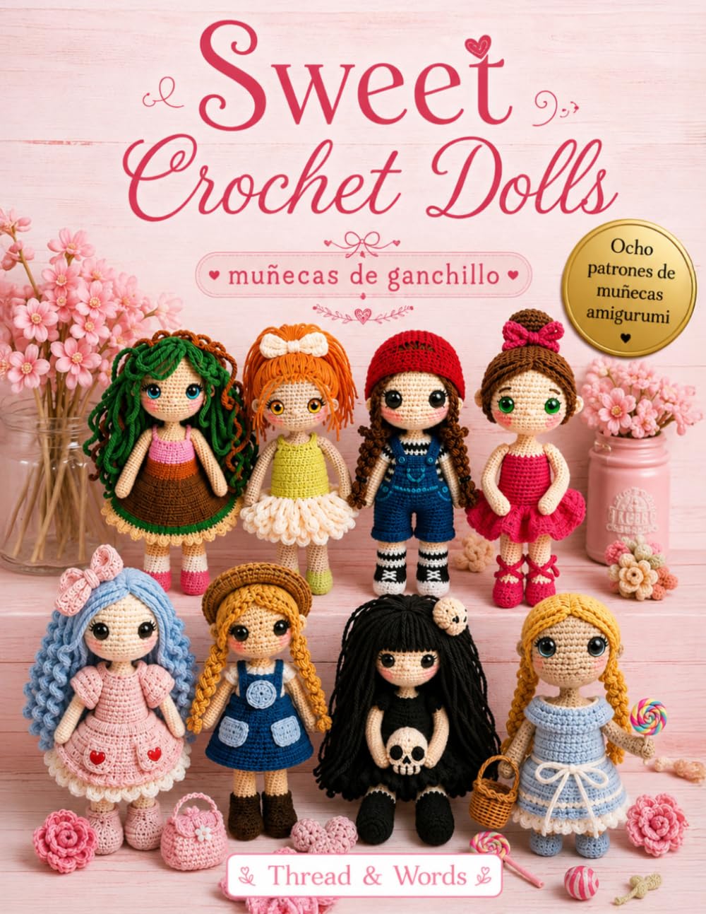 Libro: Sweet Crochet Dolls: Muñecas de Ganchillo: 8 patrones originales de muñecas amigurumi | Patrones en español paso a paso, Crochet para principiantes y ... y muñecas de crochet tejidas a mano