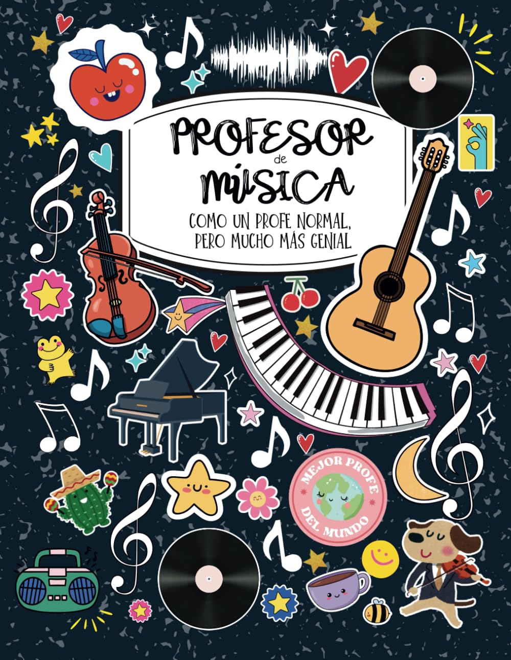 Libro: Profesor de Música: Como un profe normal, pero mucho más genial. Cuaderno Cuadriculado A4 | Regalo para Profesor de Música