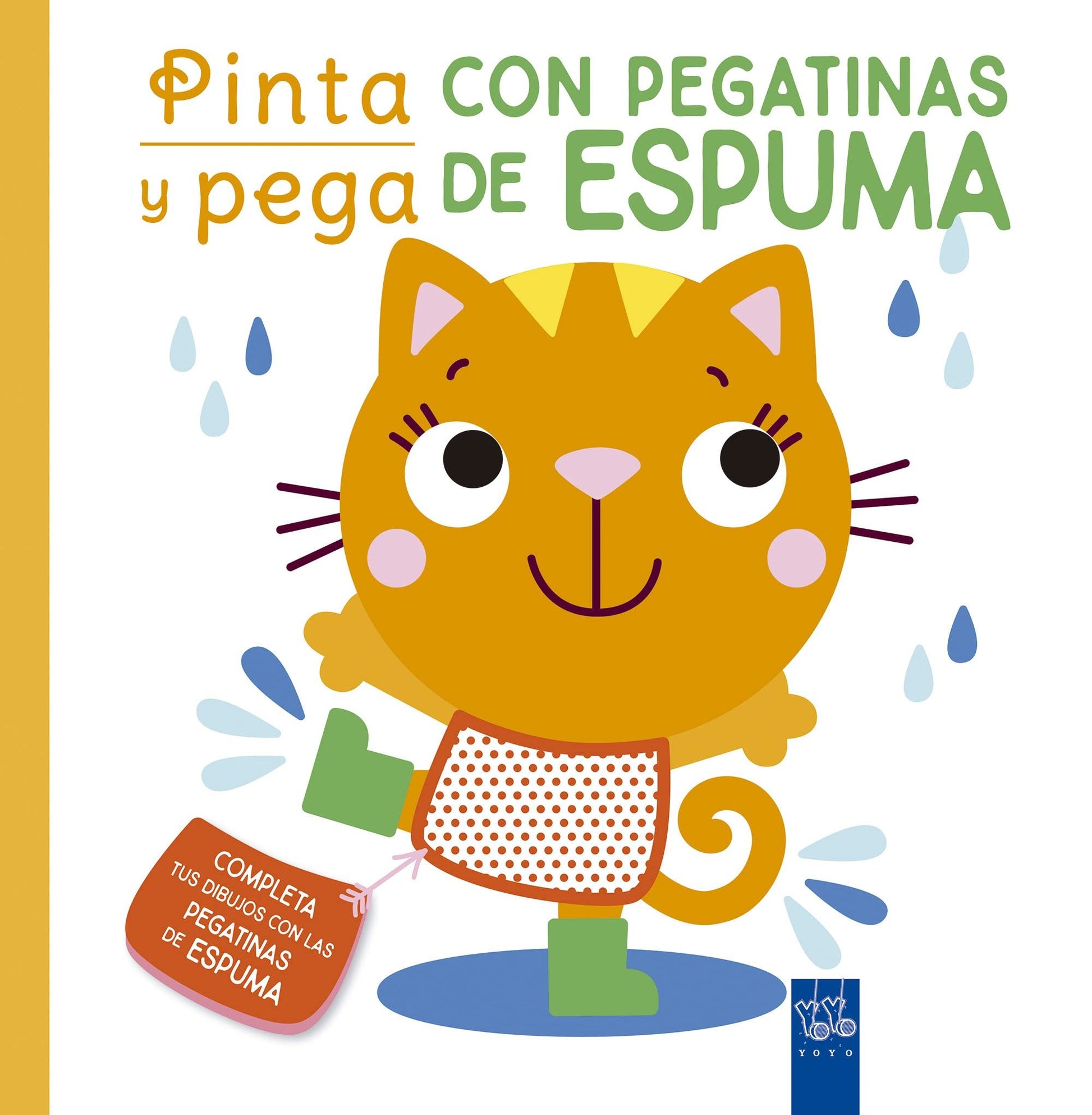 Libro: Pinta y pega con pegatinas de espuma. Naranja