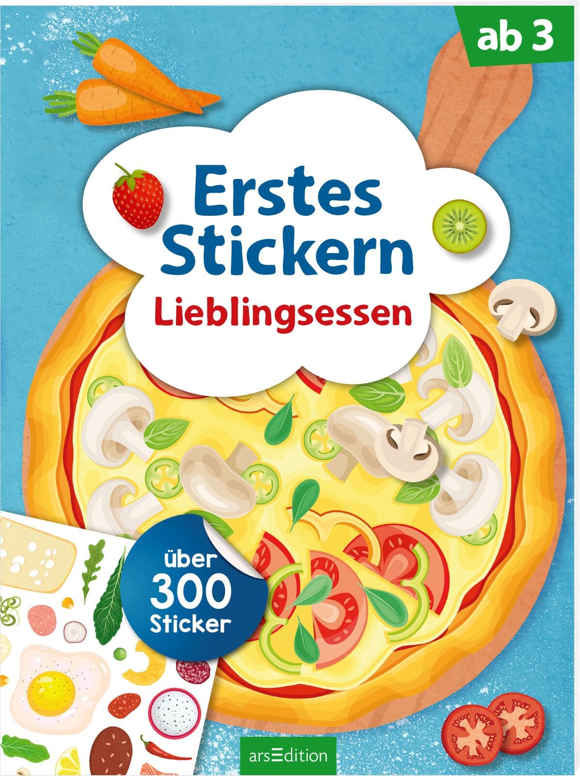 Libro: Erstes Stickern - Lieblingsessen: Über 300 Sticker