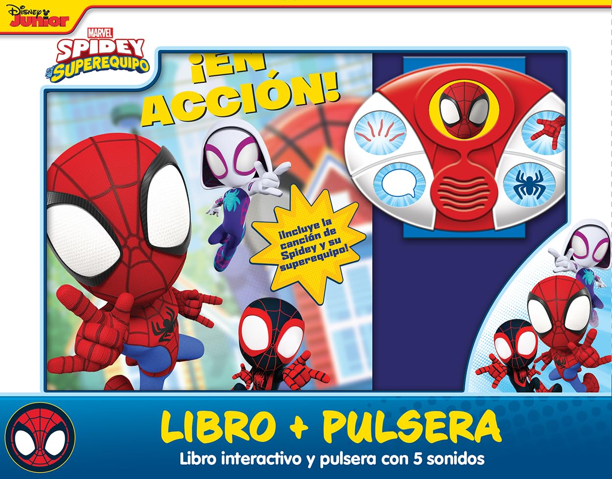 Libro: EN ACCIÓN. LIBRO INTERACTIVO Y PULSERA CON SONIDOS SPIDEY (Wristband Sound Box Set)