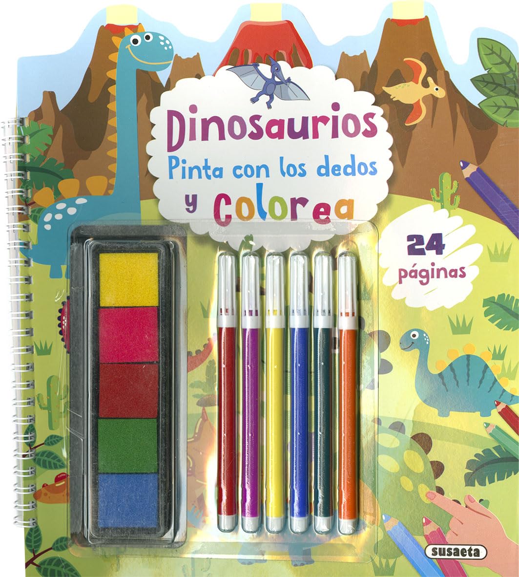Libro: Dinosaurios (Pinta con los dedos)