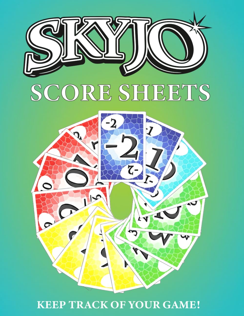 Skyjo Score Sheet: 120 Large Score Pads for Scorekeeping
