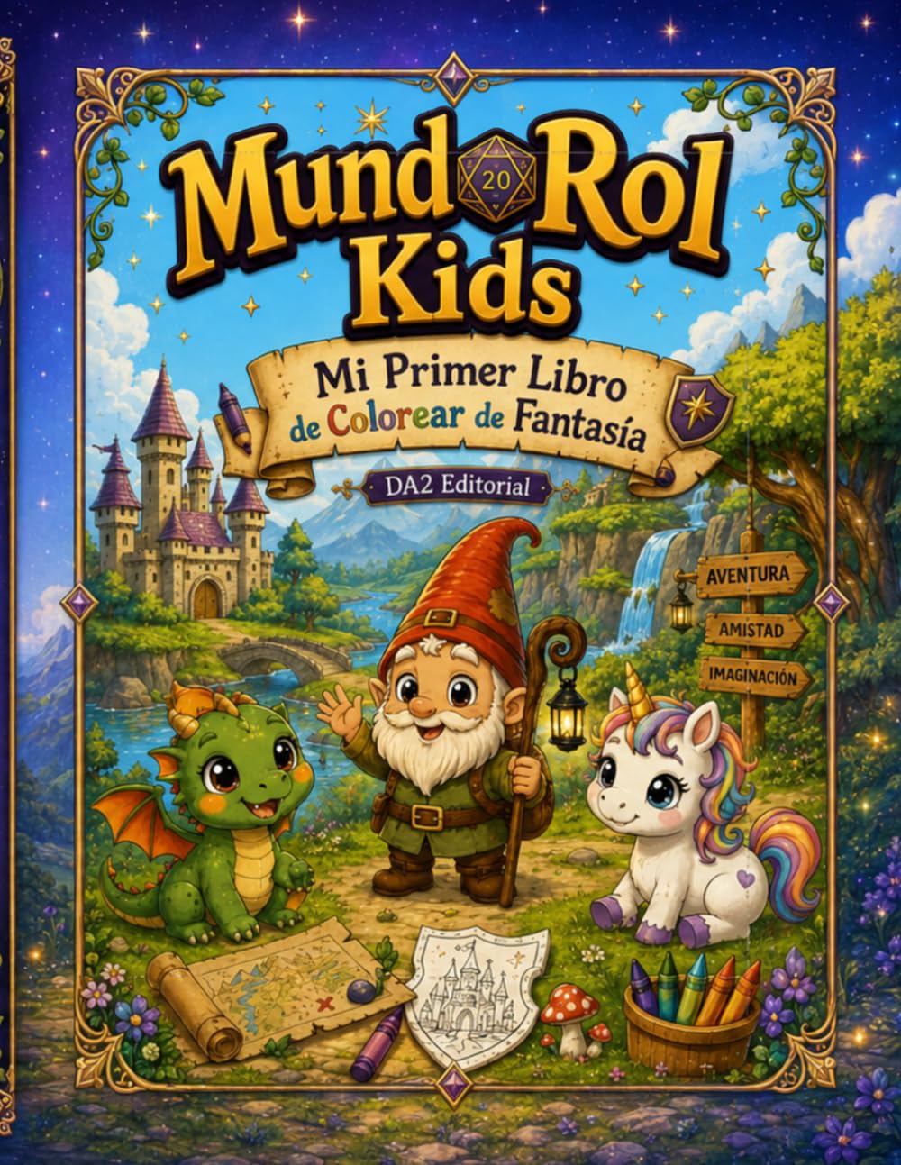 Libro: MundoRol Kids: Mi Primer Libro de Colorear de Fantasía