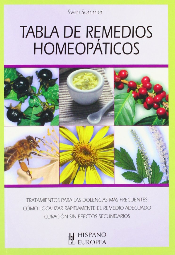 Libro: Tabla de remedios homeopáticos (Tablas de salud)
