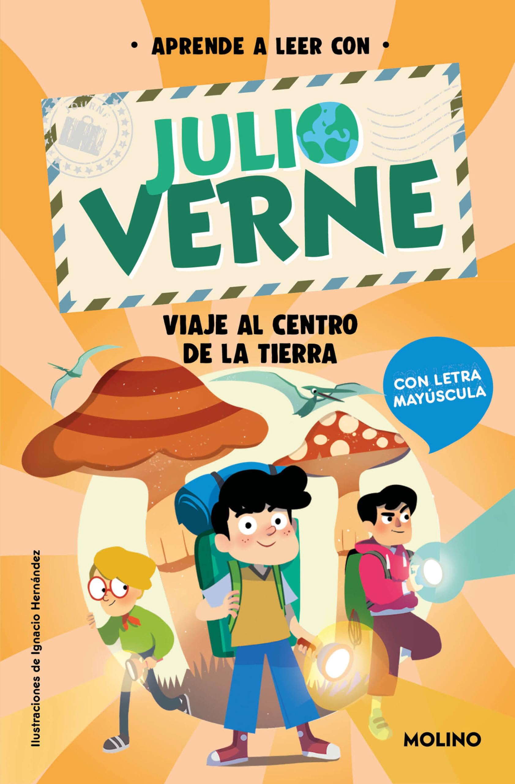 Libro: Aprende a leer con Julio Verne - Viaje al centro de la Tierra: Con letra MAYÚSCULA: 4 (Peques)