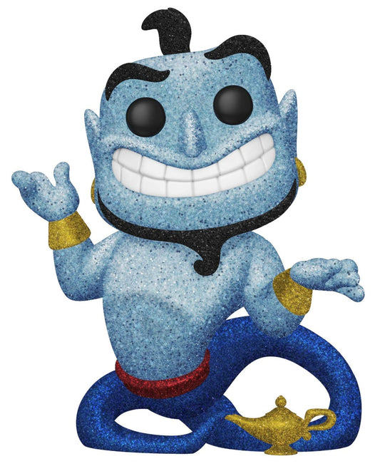 Funko Movies: Aladdin - Brillo Diamante Genie with Lamp Collectible Figura, Multicolor