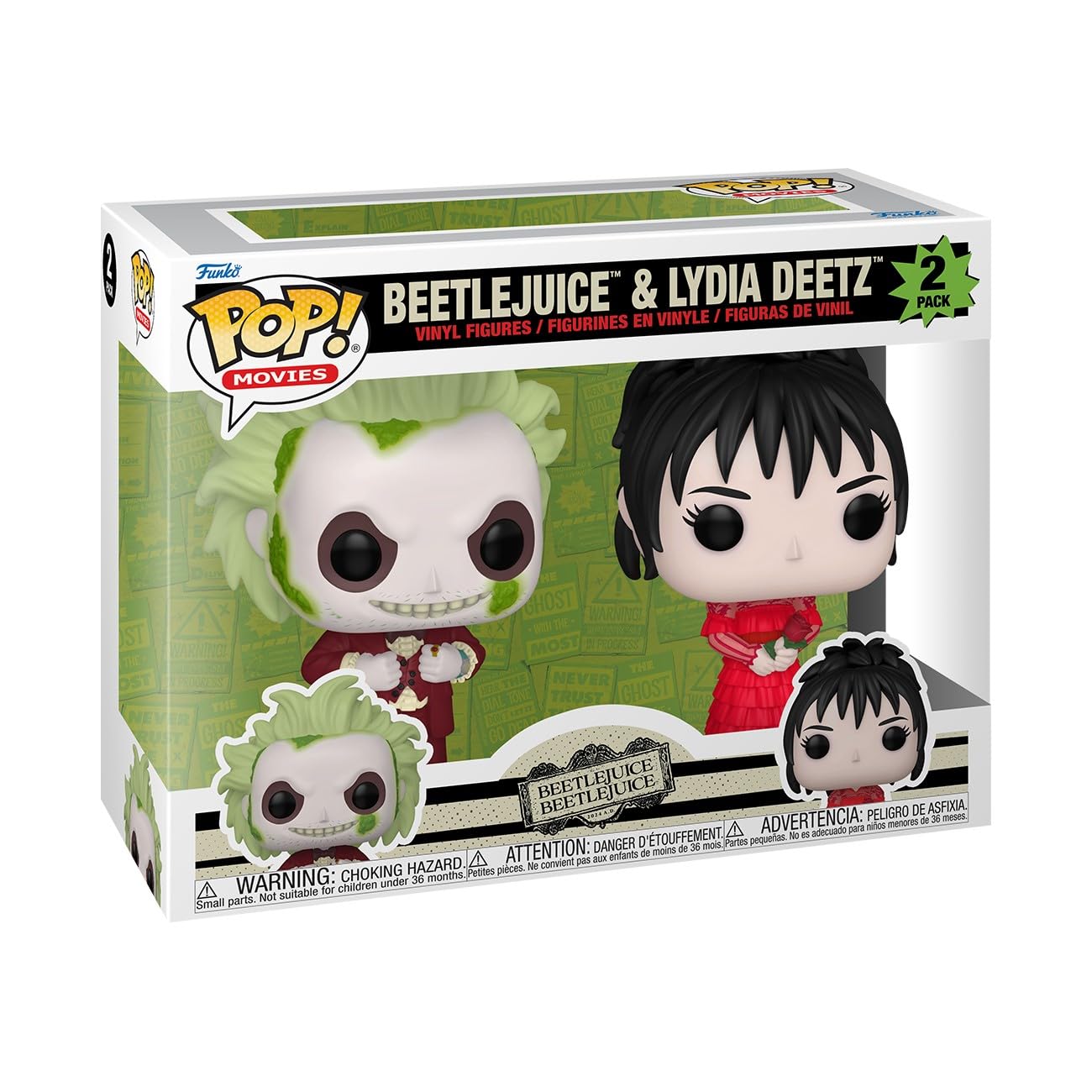 Funko Pop! Películas: Beetlejuice - Beetlejuice & Lydia Deetz 2 Pack