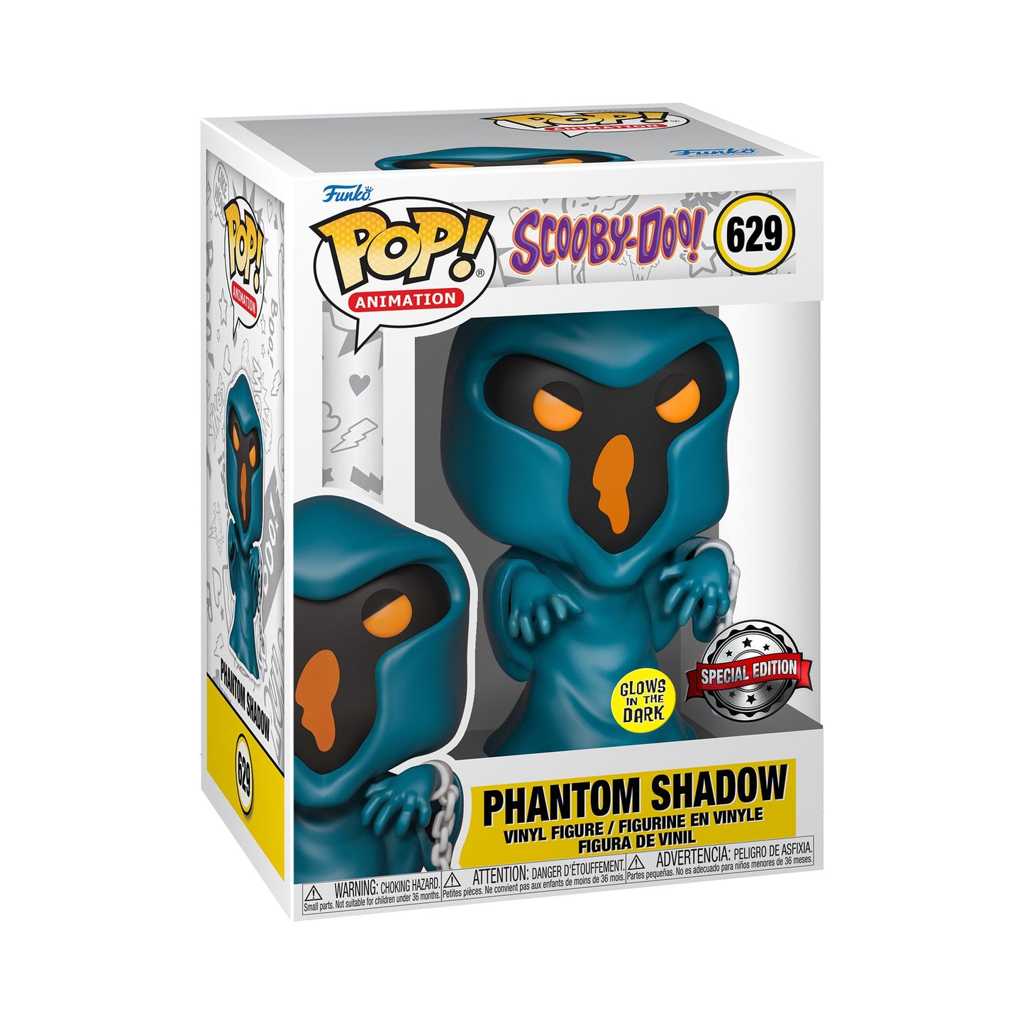 Funko Pop! Animación Scooby Doo: Brilla en la Oscuridad Phantom Shadow Gemini Collectibles Exclusivo Figura de Vinilo