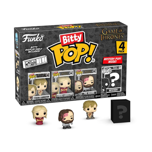 Funko Pop Bitty: Game of Thrones - Tyrion Lannister, Cersei Lannister, The Hound, & Mystery Chase Figura - (Styles May Vary) and A Surprise Mystery Mini Figura - 0.9 Pulgadas () Coleccionable