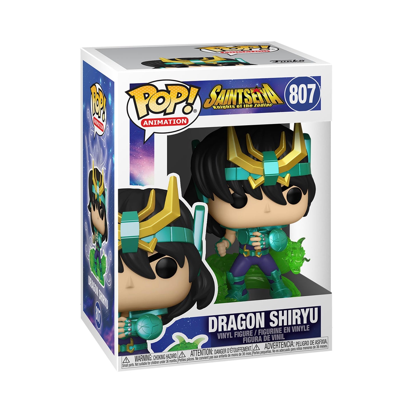 Funko Pop! Animación: Saint Seiya - Dragon Shiryu, Multicolor