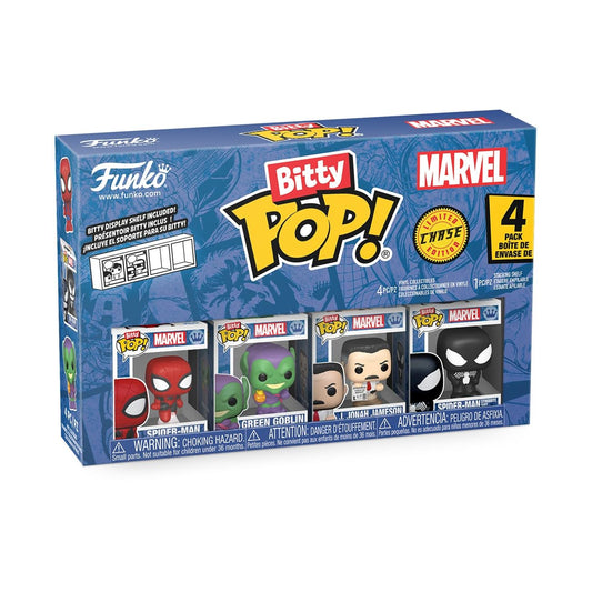 Funko Bitty Pop! Pack de 4: Spider-Man, Green Goblin (1 in 6 Chase Chance)